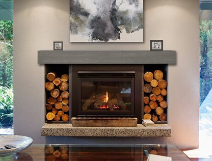 Rustic Haven Mantel - 72" Wall-Mounted & Floating Shelf for Home Decor