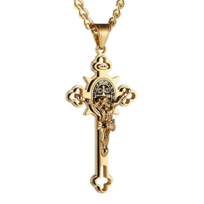 St. Benedict Crucifix Cross Pendant Necklace