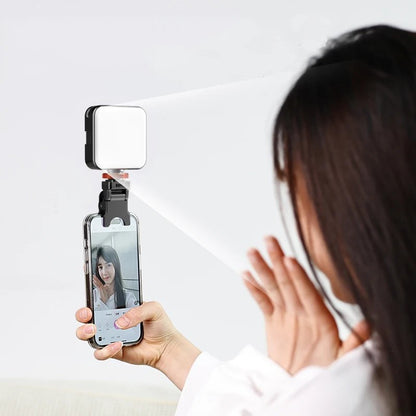 Universal Professional Shooting LED Camera Light - Clip-on Selfie Light LED for Phone Camera, Stabilizer, Video Conference, Zoom, Photography, and Makeup