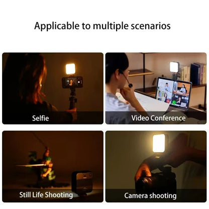 Universal Professional Shooting LED Camera Light - Clip-on Selfie Light LED for Phone Camera, Stabilizer, Video Conference, Zoom, Photography, and Makeup