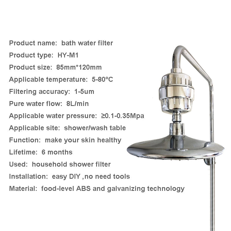 Wash H2o™ Shower Filter - 17 Stages Water Filtration