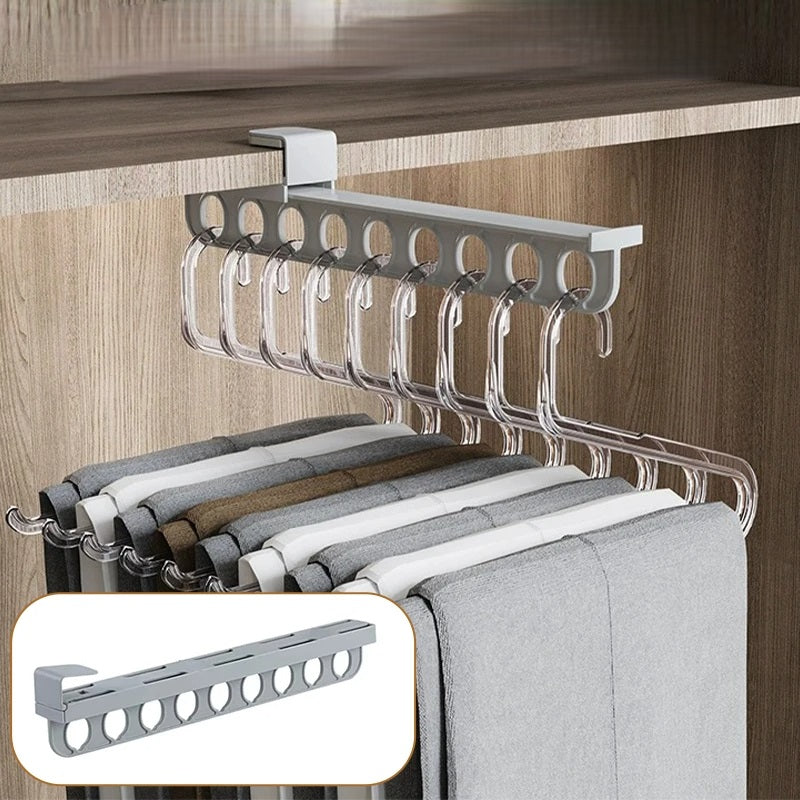 Retractable Trouser Rack – Space-Saving Pull-Out Wardrobe Organizer