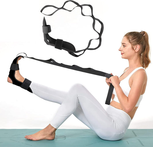 Yoga Flexibility Stretching Leg Stretcher Strap - Stretching Strap for Pain Relief Plantar Fasciitis, Heel Spurs, Achilles Tendonitis